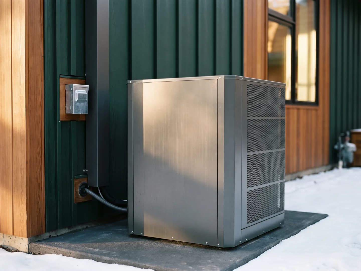 Cold-climate heat pump equipment being evaluated in a New Hampshire home